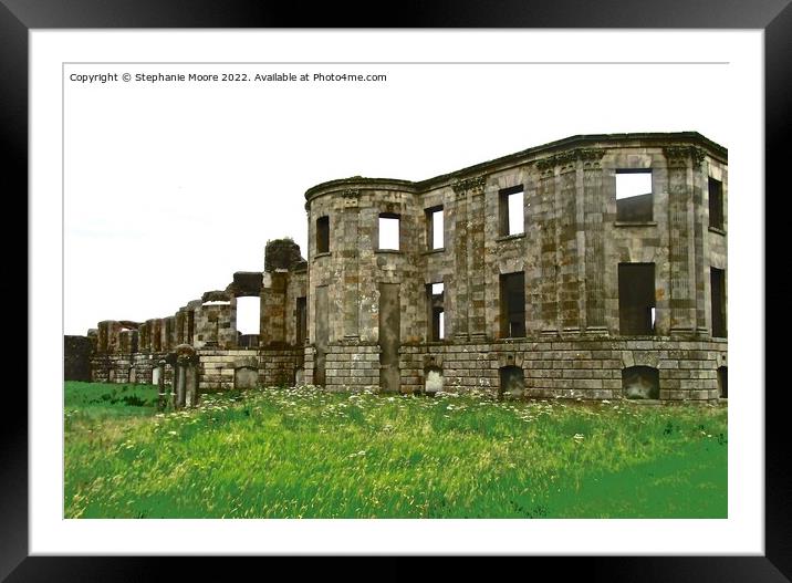 Downhill Ruins Framed Mounted Print by Stephanie Moore