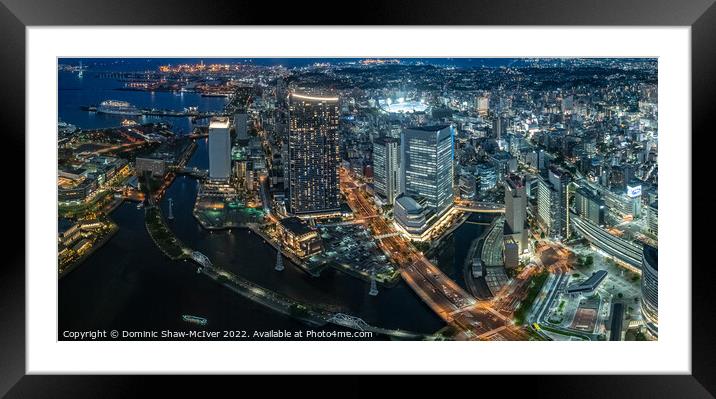 Yokohama City Lights Framed Mounted Print by Dominic Shaw-McIver