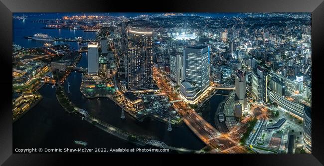 Yokohama City Lights Framed Print by Dominic Shaw-McIver