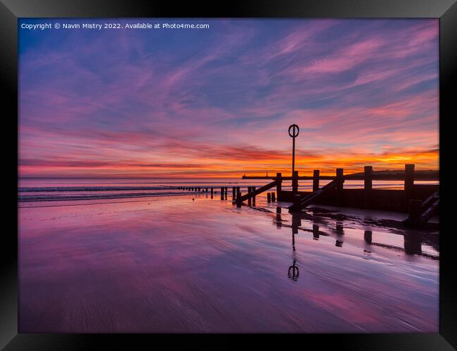 Aberdeen Beach Sunrise Framed Print by Navin Mistry