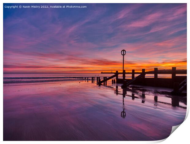 Aberdeen Beach Sunrise Print by Navin Mistry