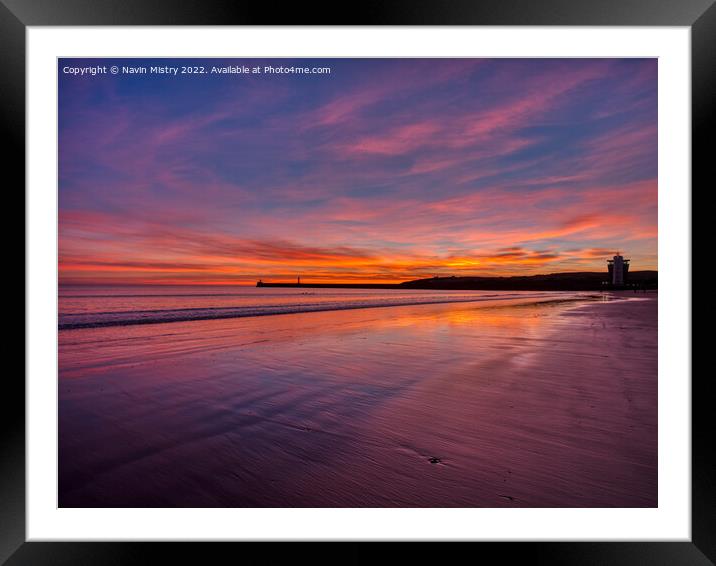 Aberdeen Beach Sunrise 2 Framed Mounted Print by Navin Mistry