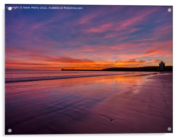 Aberdeen Beach Sunrise 2 Acrylic by Navin Mistry