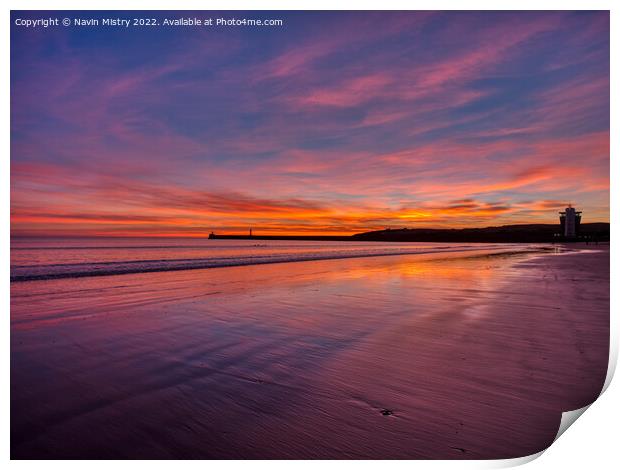 Aberdeen Beach Sunrise 2 Print by Navin Mistry