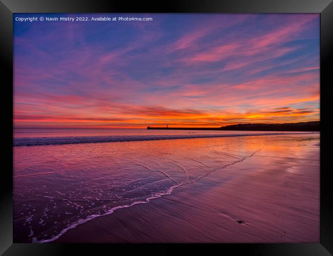 Aberdeen Beach Sunrise 3 Framed Print by Navin Mistry