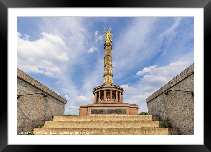 The Siegessaeule (Victory Column) in Berlin Framed Mounted Print by Jim Monk