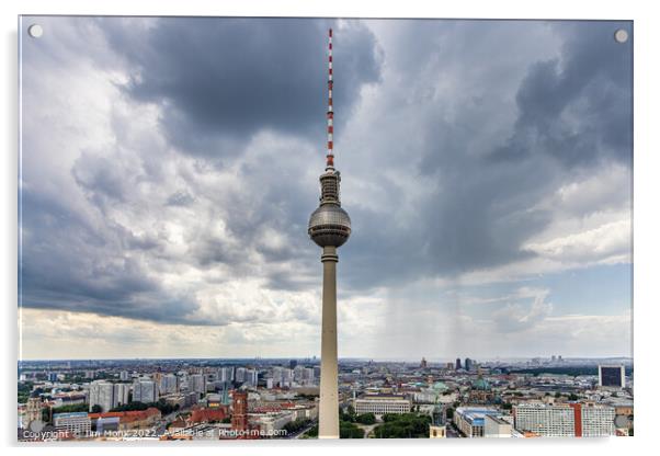 TV Tower Berlin Acrylic by Jim Monk