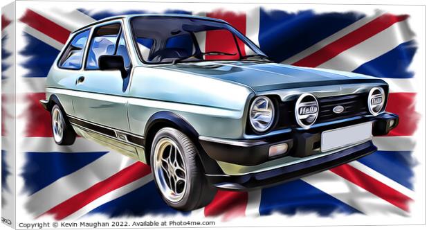 1983 Ford Fiesta (Digital Art) Canvas Print by Kevin Maughan