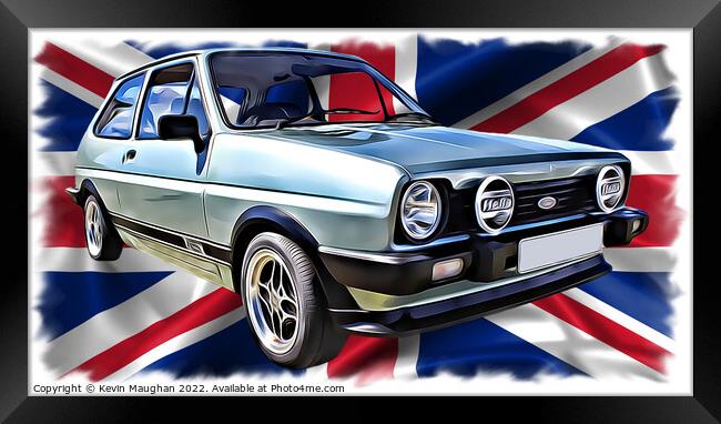 1983 Ford Fiesta (Digital Art) Framed Print by Kevin Maughan