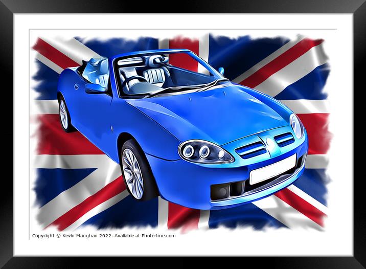 2004 MG TF (Digital Art) Framed Mounted Print by Kevin Maughan
