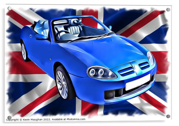 2004 MG TF (Digital Art) Acrylic by Kevin Maughan