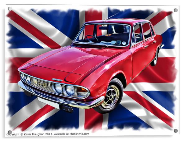 1973 Triumph 2000 (Digital Art) Acrylic by Kevin Maughan