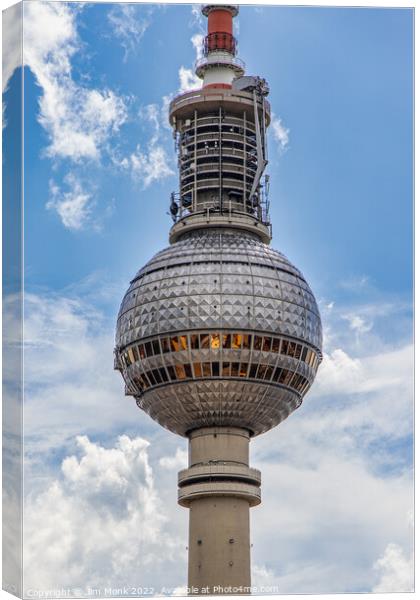 The TV Tower of Berlin Canvas Print by Jim Monk