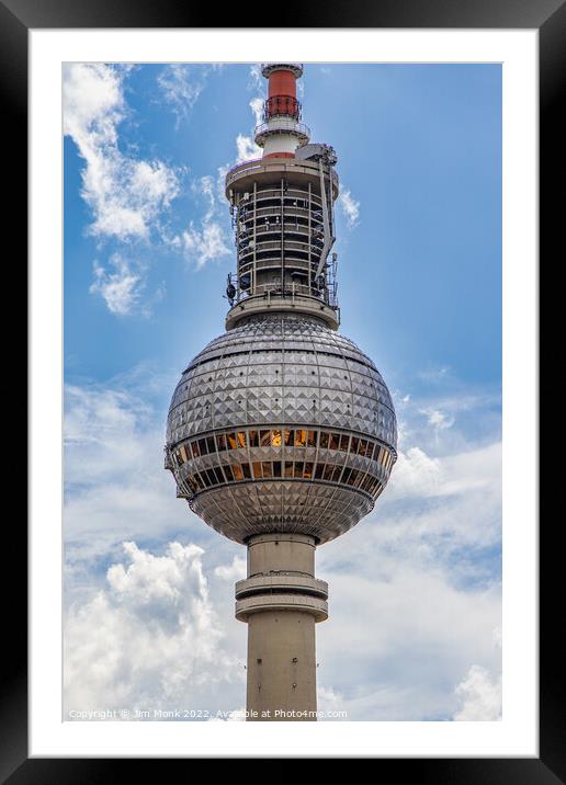 The TV Tower of Berlin Framed Mounted Print by Jim Monk