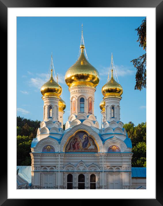 Saint Peter and Paul Cathedral, Orthodox Church in Karlovy Vary Framed Mounted Print by Dietmar Rauscher