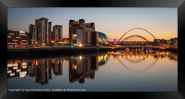 River Tyne View Framed Print by Ray Pritchard
