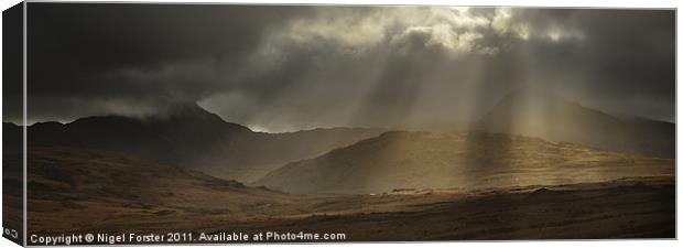 Crib Goch Storm Canvas Print by Creative Photography Wales