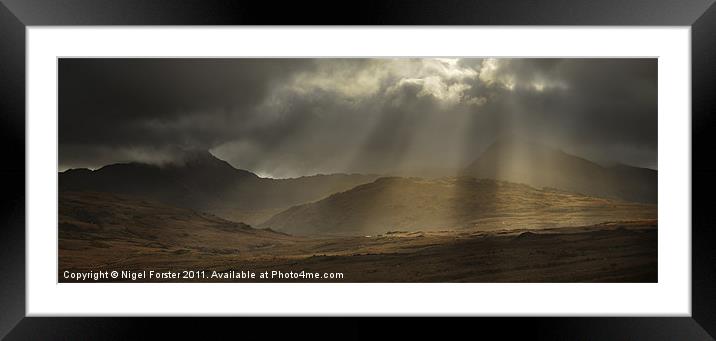 Crib Goch Storm Framed Mounted Print by Creative Photography Wales