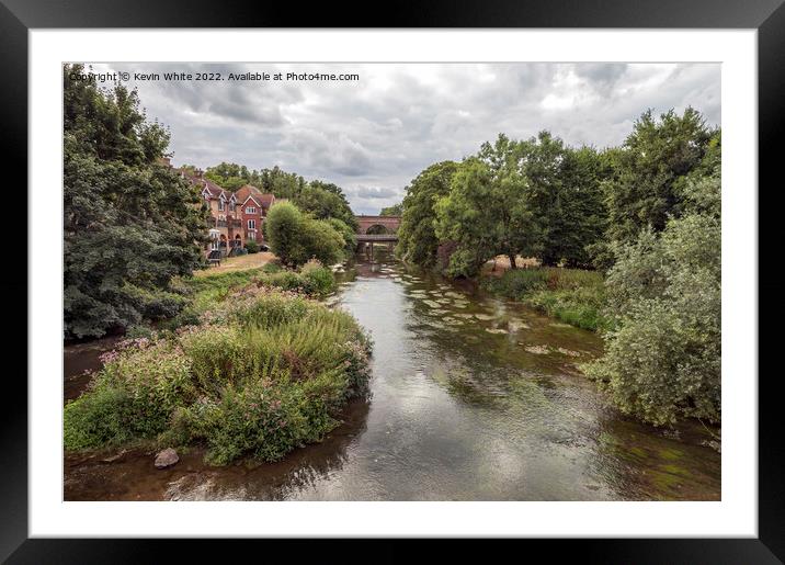 Vista from road bridge Leatherhead Framed Mounted Print by Kevin White