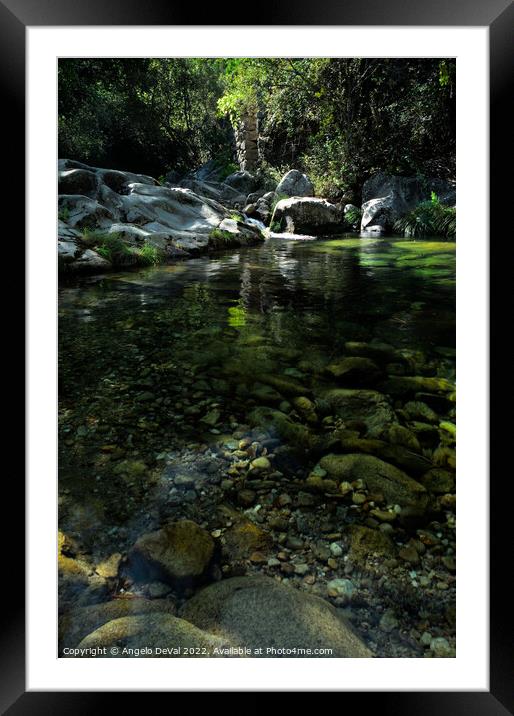 Rio da Gralheira waters in Carvalhais Framed Mounted Print by Angelo DeVal
