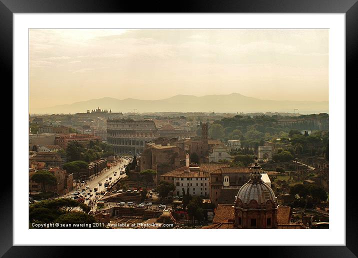 A view to the colosseum Framed Mounted Print by Sean Wareing
