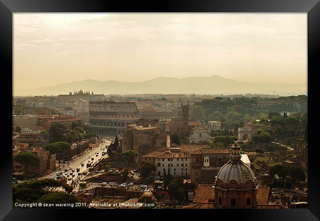 A view to the colosseum Framed Print by Sean Wareing