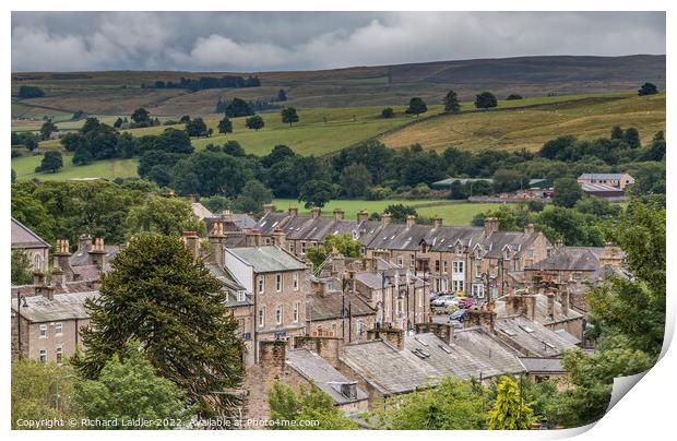 A Damp Day in Middleton-in-Teesdale (3) Print by Richard Laidler