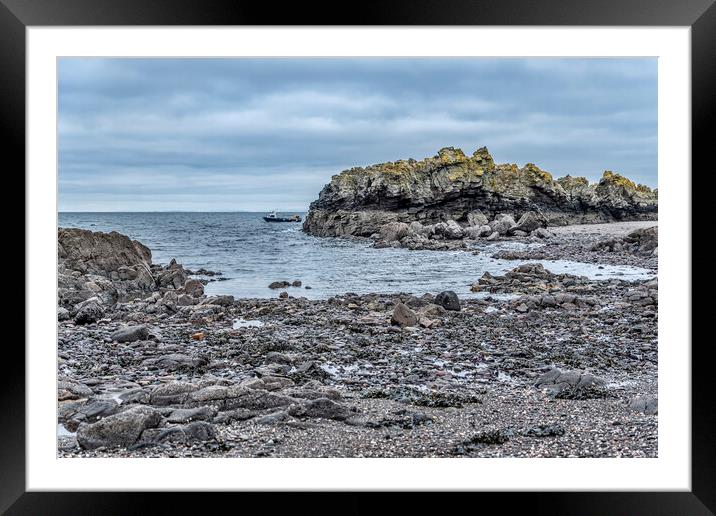 Ayrshire Rocky Coast Framed Mounted Print by Valerie Paterson