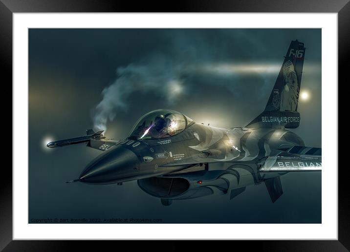 Close-up on demo F-16 Framed Mounted Print by Bart Rosselle