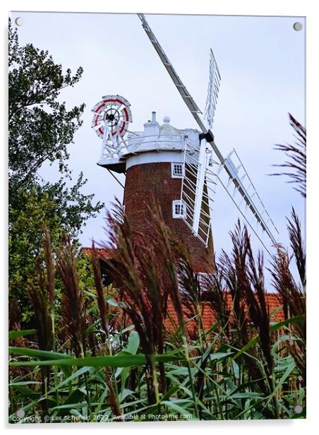 Norfolk cley windmill  Acrylic by Les Schofield