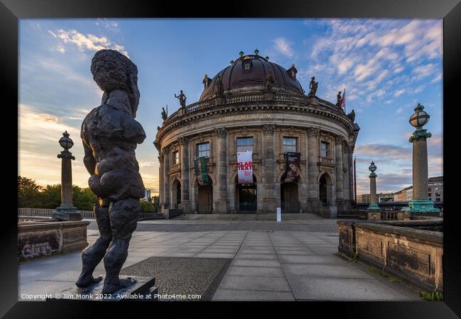 The Bode Museum and Sculpture of Odysseus Framed Print by Jim Monk