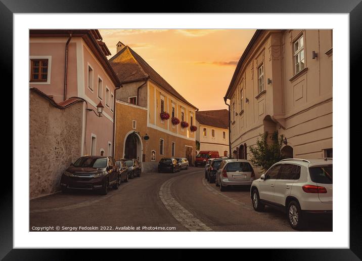 Street in Weissenkirchen in der Wachau - in Danube valley. Wachau. Lower Austria Framed Mounted Print by Sergey Fedoskin