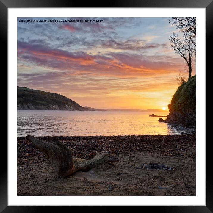 a Beautiful Cornish sunrise  Framed Mounted Print by Duncan Savidge