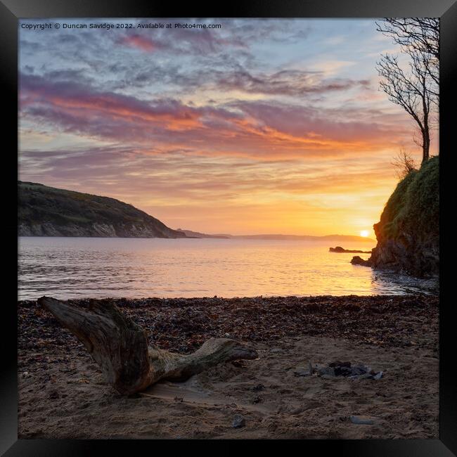 a Beautiful Cornish sunrise  Framed Print by Duncan Savidge