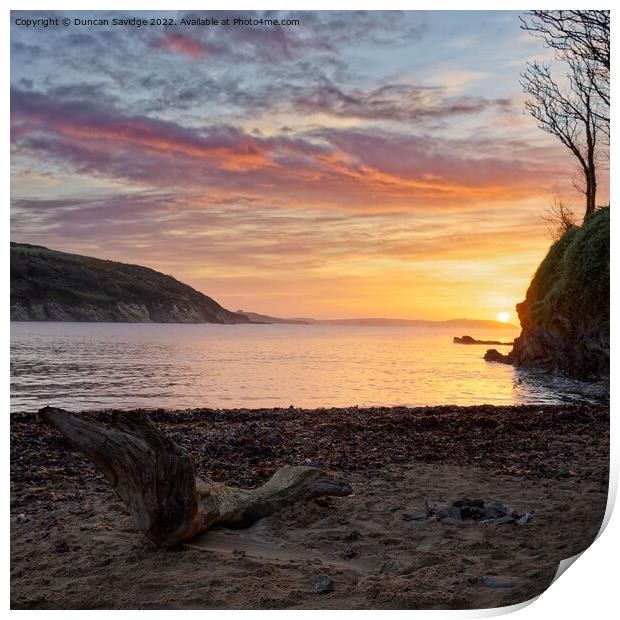 a Beautiful Cornish sunrise  Print by Duncan Savidge