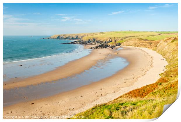 Whistling Sands, Llyn Peninsula  Print by Justin Foulkes