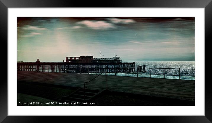 Dawn In Hastings Framed Mounted Print by Chris Lord