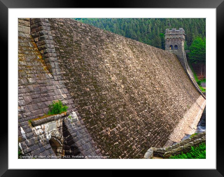 Derwent Dam Framed Mounted Print by Alison Chambers