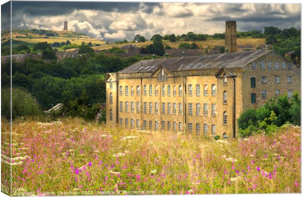 Huddersfield Mills and Hills Canvas Print by Alison Chambers