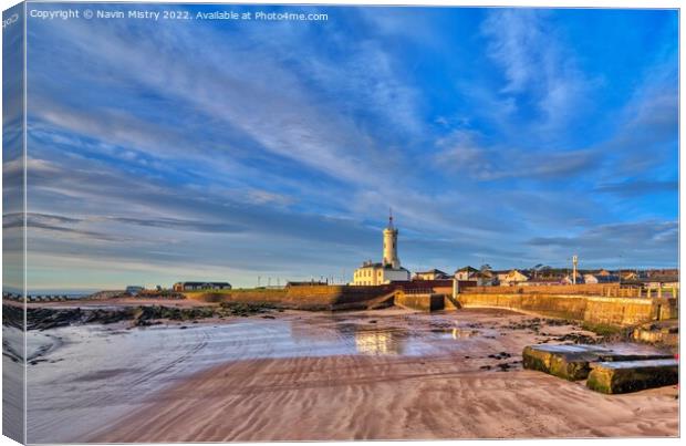 A view of the Signal Tower Museum, Arbroath  Canvas Print by Navin Mistry