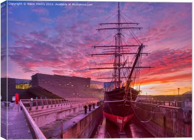 Sunrise at Discovery Point, Dundee  Canvas Print by Navin Mistry