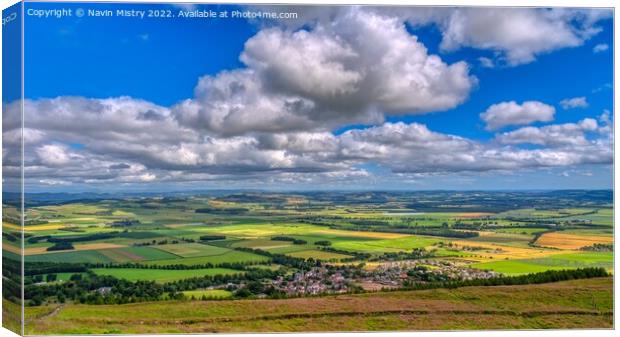 A view of Falkland and Fife countryside Canvas Print by Navin Mistry