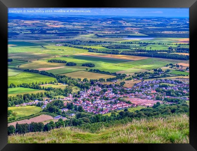 A view of Falkland, Fife from East Lomond Framed Print by Navin Mistry