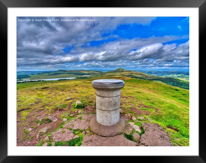 The Summit of East Lomond Hill Framed Mounted Print by Navin Mistry