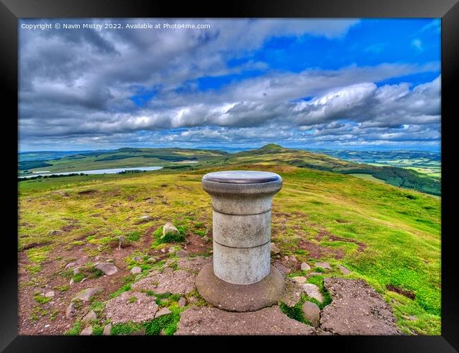 The Summit of East Lomond Hill Framed Print by Navin Mistry