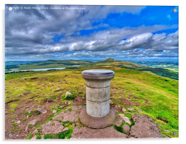 The Summit of East Lomond Hill Acrylic by Navin Mistry