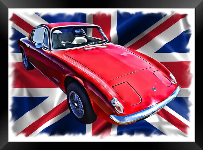 1973 Lotus Elan (Digital Art) Framed Print by Kevin Maughan