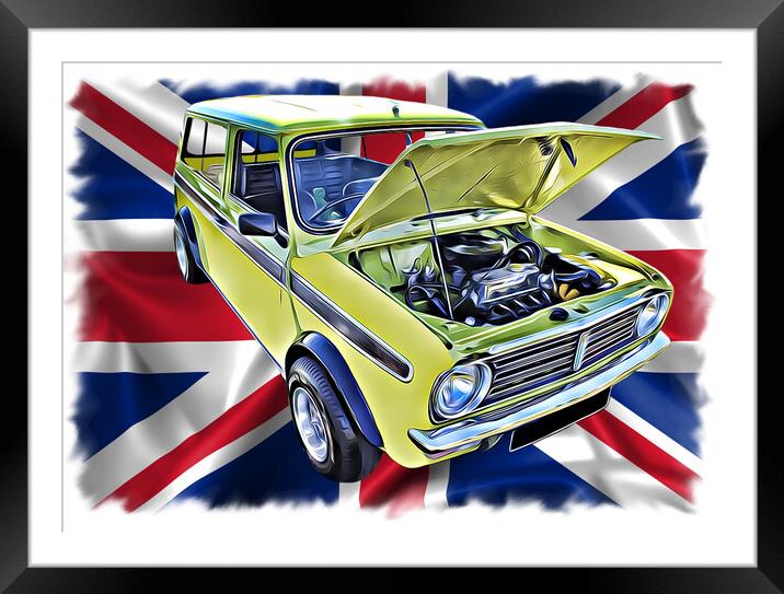 1974 Morris Mini Clubman Estate (Digital Art) Framed Mounted Print by Kevin Maughan