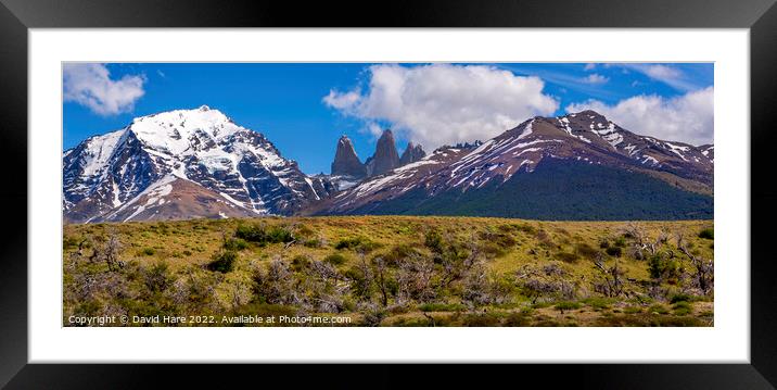 Mountains of Patagonia Framed Mounted Print by David Hare