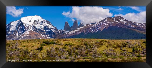 Mountains of Patagonia Framed Print by David Hare